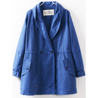 (最後現貨*1)YK612121【85折】特價 日本原單尾貨 好質感 兩件套可拆風衣棉-藍