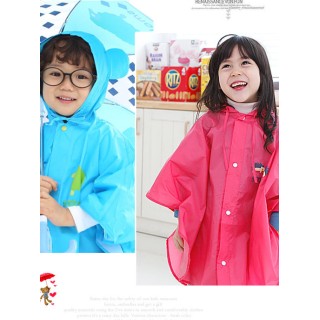(最後現貨各1)KIDN2702145 童 韓國超萌斗篷式雨衣-2色 L碼