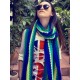 <最後現貨>BS9120113 特價 韓國彩色條紋拼接毛線圍巾-2色