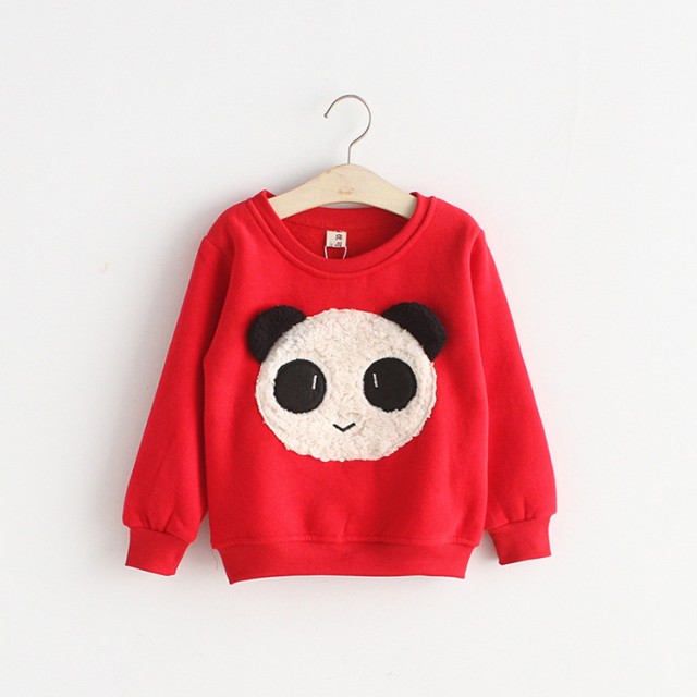 (最後現貨)【紅90】KIDG307084【童】【刷毛】熊貓衛衣/T恤